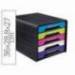 Fichero cajones CEP para 5 cajones Multicolor/Negro Flashy