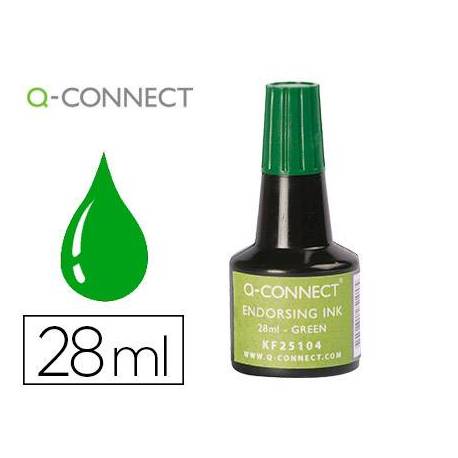 Tinta Tampon Q-Connect Verde 28ml