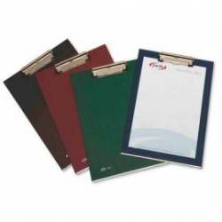 Portanotas plastico folio con pinza superior Pardo color burdeos