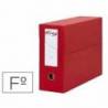 Archivador con tapa Pardo Folio Rojo 390x270x115 mm