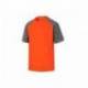 Camiseta manga corta Deltaplus color Naranja y Gris Talla XL