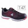 Zapatos de seguridad de Poliuretano DeltaPlus Negro y Rojo talla 47