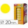 Gomets Apli circulares amarillos 20mm