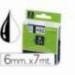 Cinta Dymo D1 Blanco Poliéster 6mmx7m