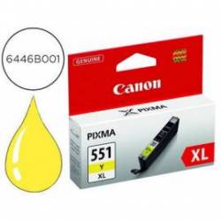 Cartucho Canon CLI-551XL Pixma color amarillo 6446B001