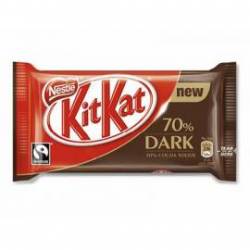 Kit kat marca nestle dark 70% cacao paquete de 4 barritas 41,5 gr