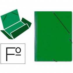 Carpeta Saro gomas solapas carton folio color verde modelo 314