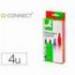 Rotulador Q-Connect permanente estuche 4 colores surtidos punta biselada trazo 5.0 mm