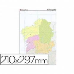 Mapa mudo color Galicia político DIN A4
