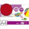 Goma eva liderpapel rojo paquete de 10 hojas
