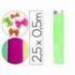 Papel crespon Liderpapel verde fluorescente rollo 50x25cm 34g/m2