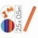 Papel crespon Liderpapel rollo de 50 cm x 2,5 m 85g/m2 color naranja
