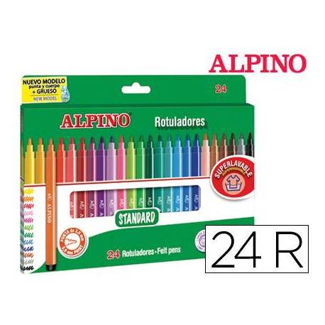 Rotulador Alpino Standard Punta Fina Caja de 24 rotuladores