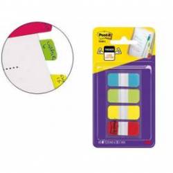 Banderitas Post-it ® separadoras rígidas Index dispensador 4 colores 15,8 x 38 mm