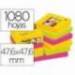 Post-it Bloc de notas adhesivas super sticky 47,6 x 47,6 mm 90 hojas pack 12 blocs colores