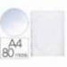 Funda multitaladro marca Q-Connect Din A4 80 mc cristal caja de 25 ud