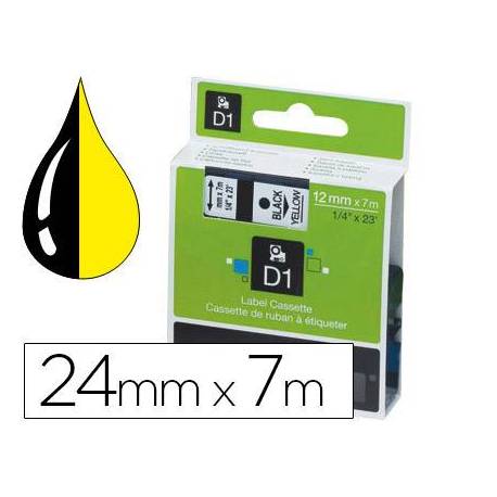 Cinta Dymo consumible rotuladora negro-amarillo D1