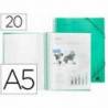 Carpeta escaparate Liderpapel espiral verde DIN-A5