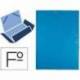 Carpeta Liderpapel gomas Folio carton forrado Pvc azul