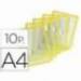 Funda portacatalogo Tarifold Din A4 amarillo pack de 10