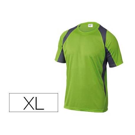 Camiseta manga corta DeltaPlus verde talla XL