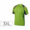 Camiseta manga corta DeltaPlus verde talla 3XL