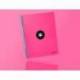 Bloc Antartik A4 Cuadrícula tapa Forrada 120 hojas 100g/m2 color Rosa 5 bandas color