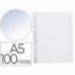 Funda multitaladro plastico Q-Connect Din A5 100 micras cristal bolsa de 10