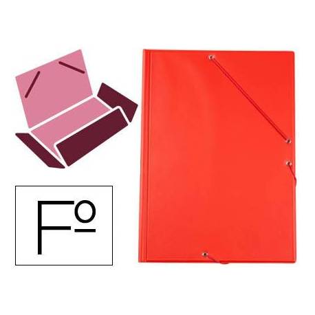 Carpeta de gomas Liderpapel rojo folio