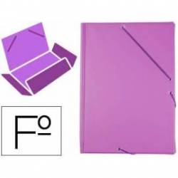 Carpeta de gomas Liderpapel lila folio