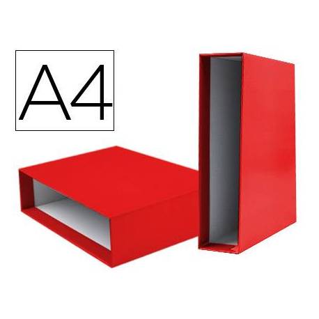Caja archivador Liderpapel de palanca Din A4 documenta Rojo