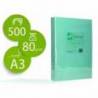 Papel color Q-connect A3 80g/m2 Verde pack 500 hojas
