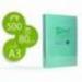 Papel color Q-connect A3 80g/m2 Verde pack 500 hojas