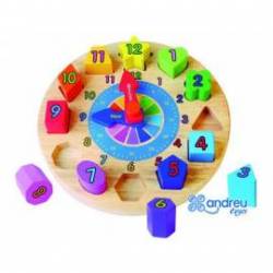 Puzzle Reloj Infantil 12 piezas a partir de 2 años marca Andreutoys