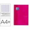 Cuaderno Oxford Ebook 1 A4+ Rosa Frambuesa 80 hojas Tapa Extradura Cuadricula 5 mm