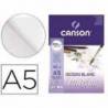 Bloc de Dibujo Multitecnicas Canson DIN A5 50 hojas 200 gr Encolado Liso