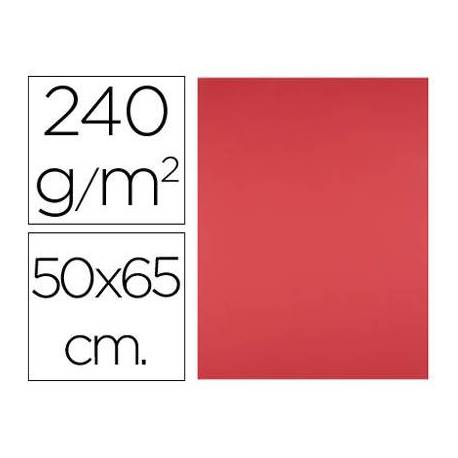 Cartulina Liderpapel Rojo 50x65 cm 240 gr Paquete 25 unidades