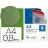 Tapa de Encuadernacion Polipropileno Liderpapel DIN A4 Verde 0.8mm pack 50 uds
