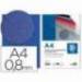 Tapa de Encuadernacion Polipropileno Liderpapel DIN A4 Azul 0.8mm pack 50 uds