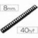 Canutillo plastico Q-connect Redondo 8 MM Negro
