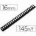 Canutillo plastico Q-connect Redondo 16 MM Negro