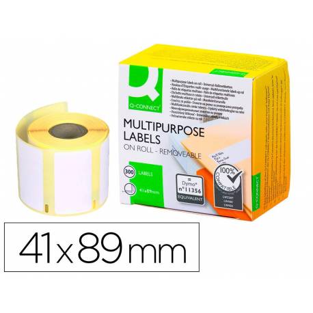 Etiqueta Adhesiva Q-connect KF18535 Tamaño 89X41 mm Compatible DYMO 11356