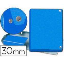 Carpeta de Proyectos Pardo Folio Cartón forrado con Broche Lomo 30mm Azul