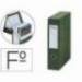 Archivador con tapa Pardo Verde 335x250x80 mm
