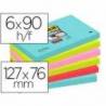 Bloc Quita y Pon Post-It ® Super Sticky 76X127 mm Miami