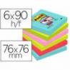 Bloc Quita y Pon Post-It ® Super Sticky 76X76 mm Miami
