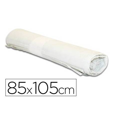 Bolsa basura blanca 85x105cm uso industrial galga 110 rollo de 10 unidades