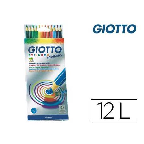 Lapices de colores Giotto Stilnovo acuarelables caja de 12 colores