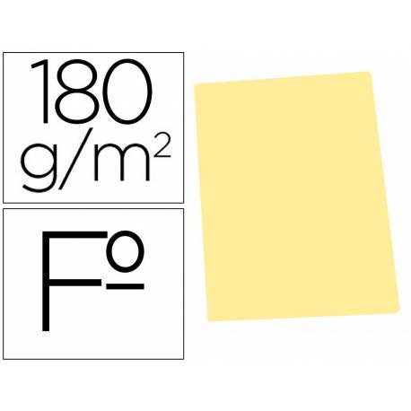 Subcarpetas cartulina Gio folio amarillo pastel 180 g/m2