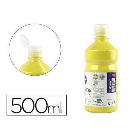 Tempera Liderpapel amarillo limon 500 cc